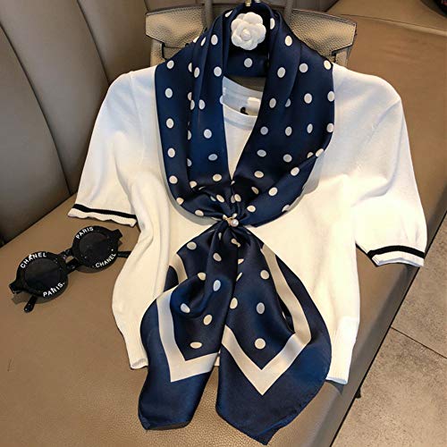 JERLA Women's satin square silk like scarf Fashion pattern large hair scarf wrap headscarf 35" x 35"3