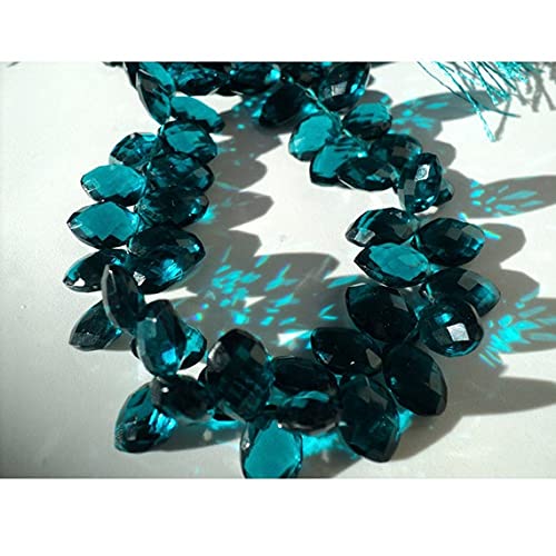 Quartz mystique bleu canard perles marquises de 8x12mm pierres naturelles facettées pour bijoux DIY
