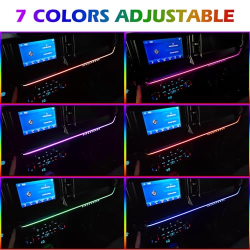 LED Neon Light, Compatible with Ford Bronco 2021-2024, 2/4 Door, Central Control Ambient Light, Color Streamer, Bronco Dashboard Accessories