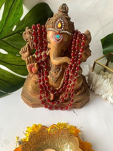 Image of I Jewels 3 Layered Traditional Gold Plated Dulha Green Moti Mala with Beaded Maharaja Haar /Groom Necklace For Men(MLP46)