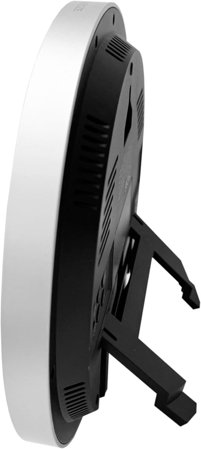 Side view of the Youshiko YC8071 clock with its integrated stand extended for tabletop use