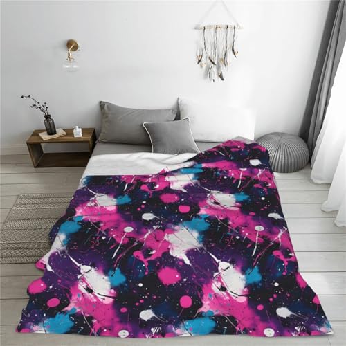 Couverture douce pour canapé et lit idée cadeau cosy rose bleu - 8
