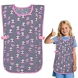 DiULi Delantales Chaleco Infantiles, Delantal Ajustable Infantil, Delantal sin Mangas para Niños, Lazos Laterales, Impermeable Regalo para Pequeños Cocineros, Jardinero, Pintura (Panda- Talla única)