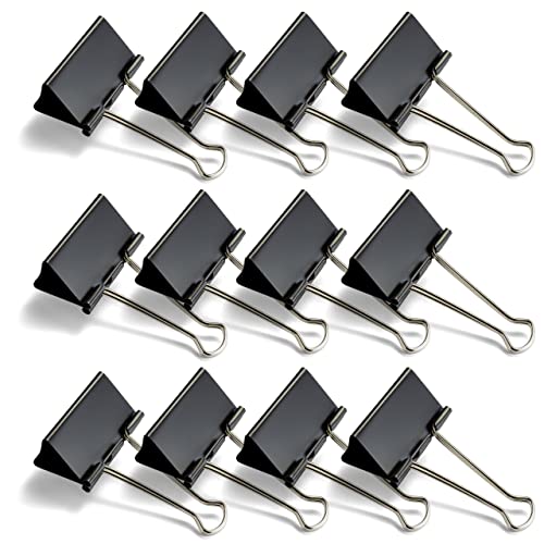 Officemate Large Binder Clips, 2 inch Wide, 1 inch Capacity, Box of 12 (99100) - Thumbnail 3