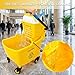 MRDARENSU 33 Qt Commercial Mop Bucket, with Side-Press Wringer on Wheels. Includes an Industrial Mop. Yellow Industrial Mop Bucket, Suitable for Home, Commercial, Restaurant Cleaning