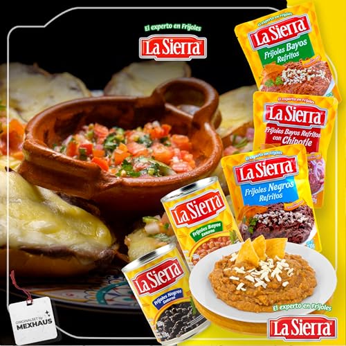 La Sierra helles Bohnenmus 430g - gebratene Bohnen fertig zum servieren, mexikanische baked beans, Bohnenpaste