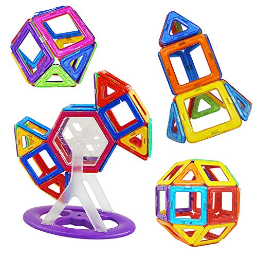 Image of PLUSPOINT Blocks Magnetic Blocks for Kids Boys and Girls Preschool Toys Magnet Building Sets Magnetic Building Blocks Stem Toys (52 Pcs)