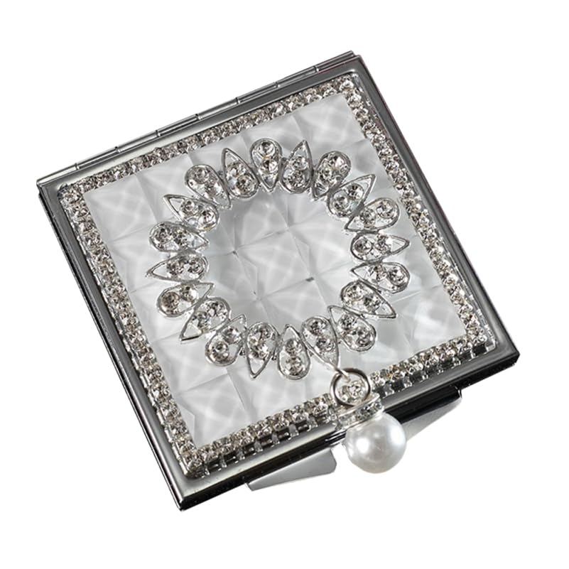 Espejo de Maquillaje Portátil HEALLILY Plegable Vintage miniatura 4