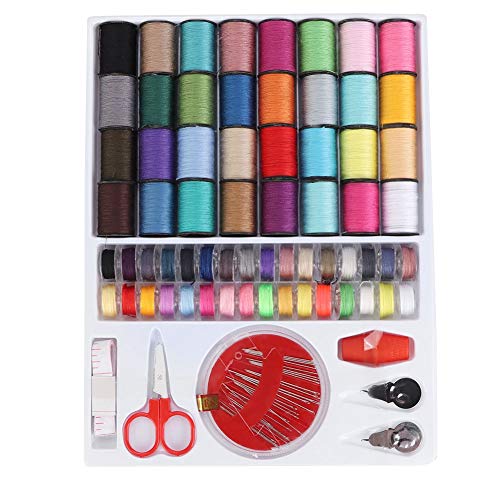 Zerodis Autres Ustensiles Ménagers Outils de Couture Ensemble avec Aiguille à Fil Ciseaux Ruban à Mesurer pour Réparation Manuelle Vêtements Artisanaux à la Maison Voyage Kit de Couture Portable