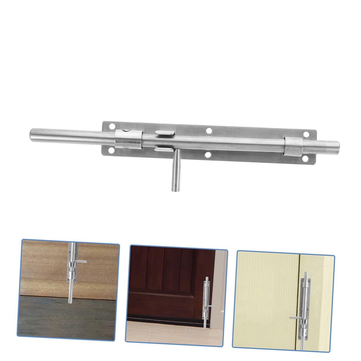 Toddmomy 2 pezzi Catenaccio Scorrevole in Acciaio Inox Rinforzato per Porte Interne e Armadi Serratura di Sicurezza Pesante per Bagno Camera e Cancelli Facile da Installare e Scorrimento