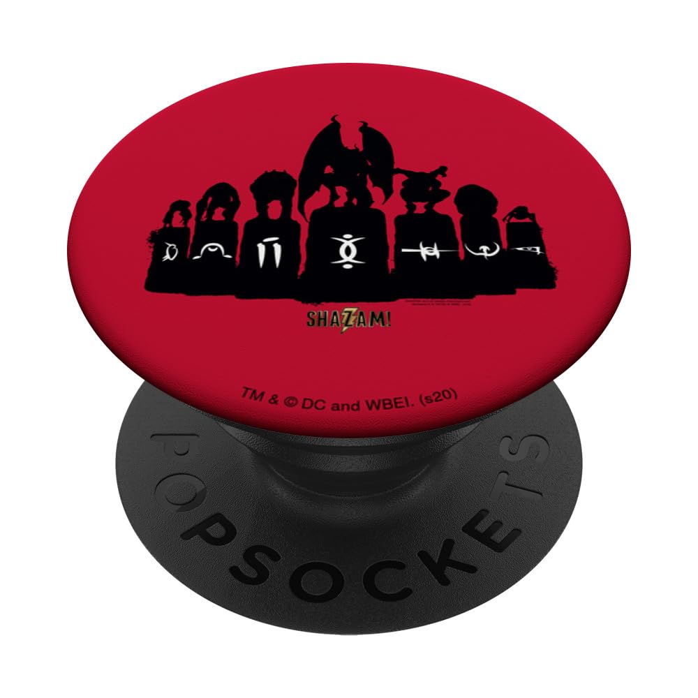 Shazam! Movie Seven Deadly Sins PopSockets Swappable PopGrip, Black