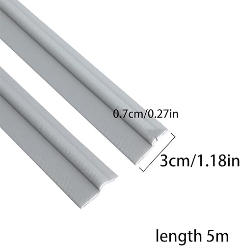 Miniatura 5 de Tira de sellado de 32.8 pies para puertas, ventanas y casas, insonorización, tira de sellado autoadhesiva, ranura para tarjetas, sellos de