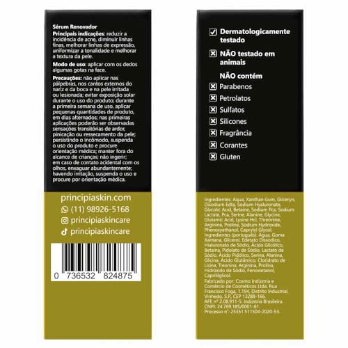 Sérum Renovador Principia 9,8% Ácido Glicólico + Aminoácidos
