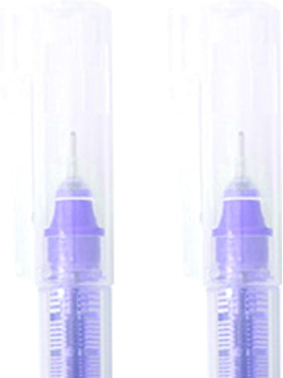 2Pcs Rollerball Pen, 0.5mm Fine Tip Quick Drying Rolling Ball Liquid Ink Pen Classic Needle Direct Liquid Roller Pen for Office School (Blue)