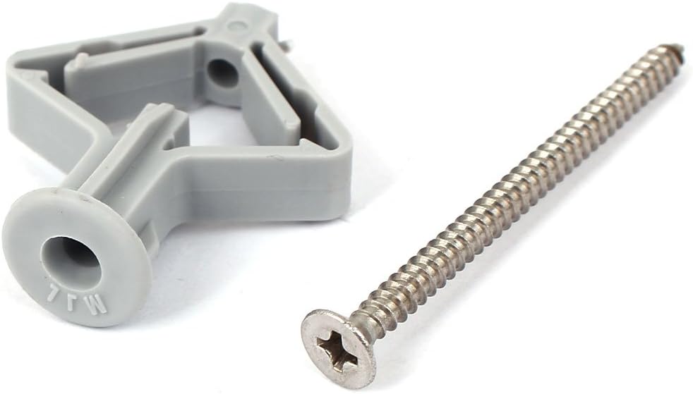 10pcs Plasterboard Screws & Bolts Wall Curtains Plastic Airplane Expansion Tube Anchors w Anchor Bolts 3.5x50mm Screw