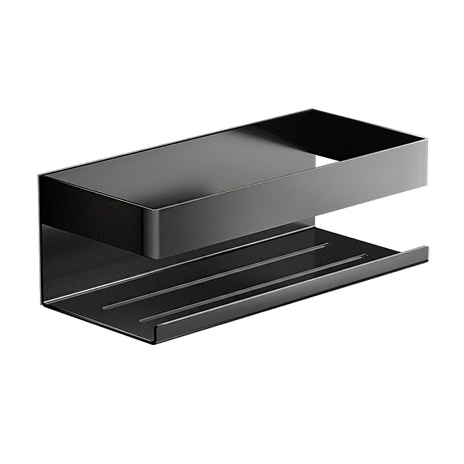 SJDPZ69KJ Organizer Rack Bathroom Shower Shelves Wall Mounted Adhesive Organizer No-Drill Stainless Steel Caddy Rv Accessories Black