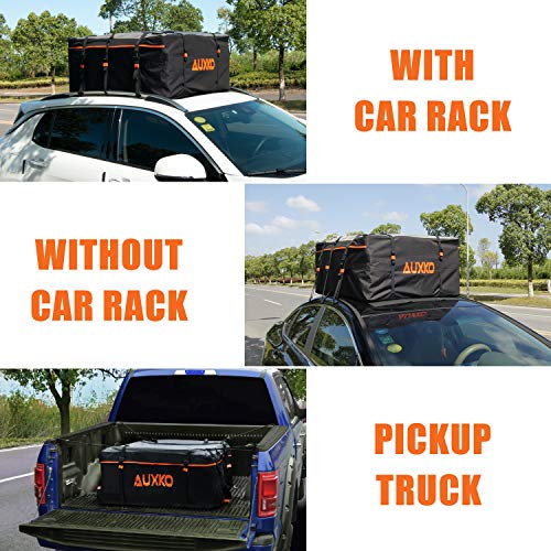 Auxko Car Roof Bag 19 Cubic Feet Truck Pickup Rooftop Cargo Carrier 100% Waterproof Fits All Vehicle with/Without Rack - Thumbnail 3