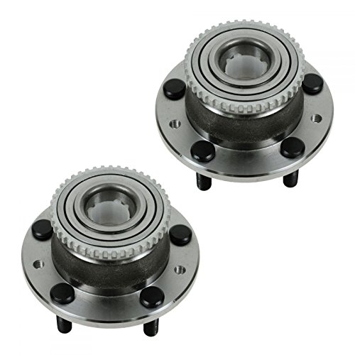Image of TRQ Rear Left and Right Wheel Bearing & Hub Assembly Set 2 Piece for 2007-2012 Ford Fusion FWD 2007-2012 Lincoln MKZ FWD 2003-2004 Mazda 6 with 4 Wheel ABS Brakes 2005-2008 6