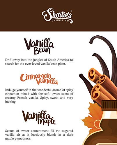 Vanilla Premium Tealight Candles Variety 3 Pack (18 Highly Scented Tea Lights) - Vanilla Bean, Cinnamon Vanilla, Vanilla Maple - Made With Natural Fragrance Oils - Collection #TOP4