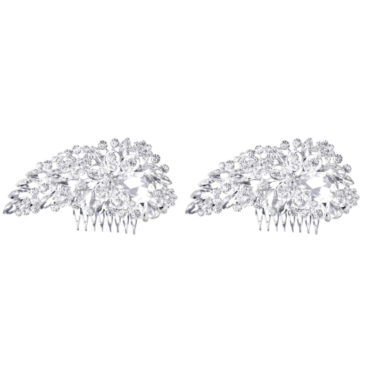 Fermaglio per capelli, forcine per capelli, pettini per capelli, accessori per capelli, copricapo per capelli da sposa, pettini laterali con strass laterali con strass laterali per capelli con strass