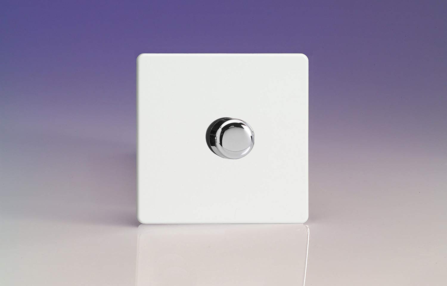 Varilight JDQP401S Screwless Premium White 1 Gang 2 Way LED Dimmer 0-120W V-Pro