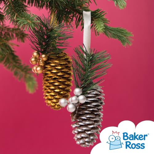 Foto von Baker Ross AF922 lange Tannenzapfen, im Vorteilspack, ideal für Bastelarbeiten für Kinder, Weihnachten, sensorische Stimulation und mehr, 20 Stück