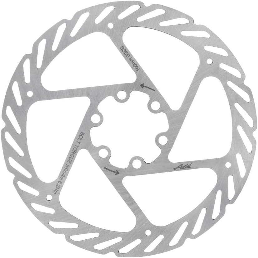 Avid BB5 MTB Black 160 mm G2CS Rotor (Front or Rear-Includes IS Brackets, Rotor Bolts)