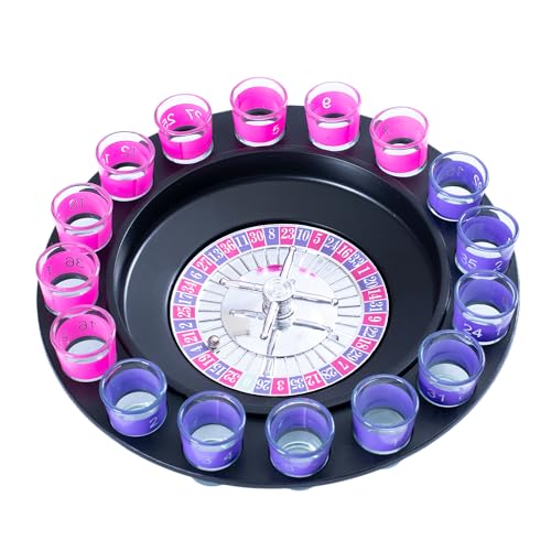 Endless Games Roulette Party Game – Spin the Wheel Tabletop Challenge for Game Night & Parties | Includes Real Glass Mini Cups & Classic Spinner Set |for 2+ Players by Endless Games - Image 3