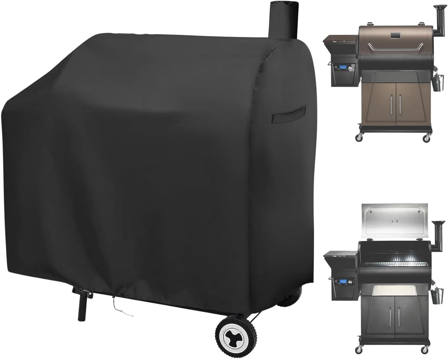 Charcoal Grills Cover for CC1830 30 Barrel Charcoal Grill, Waterproof Outdoor Grill Cover BBQ Grill Cover Barbeque Grill Cover - 44" L×27.6" W×43" H, Black