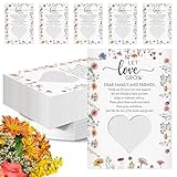 Fumete 50 Pack Wedding Favor Seed Packets Let Love Grow Self Adhesive Seed Packets Kraft Wildflower Envelopes for Bridal Shower Wedding Baby Shower (No Seed)