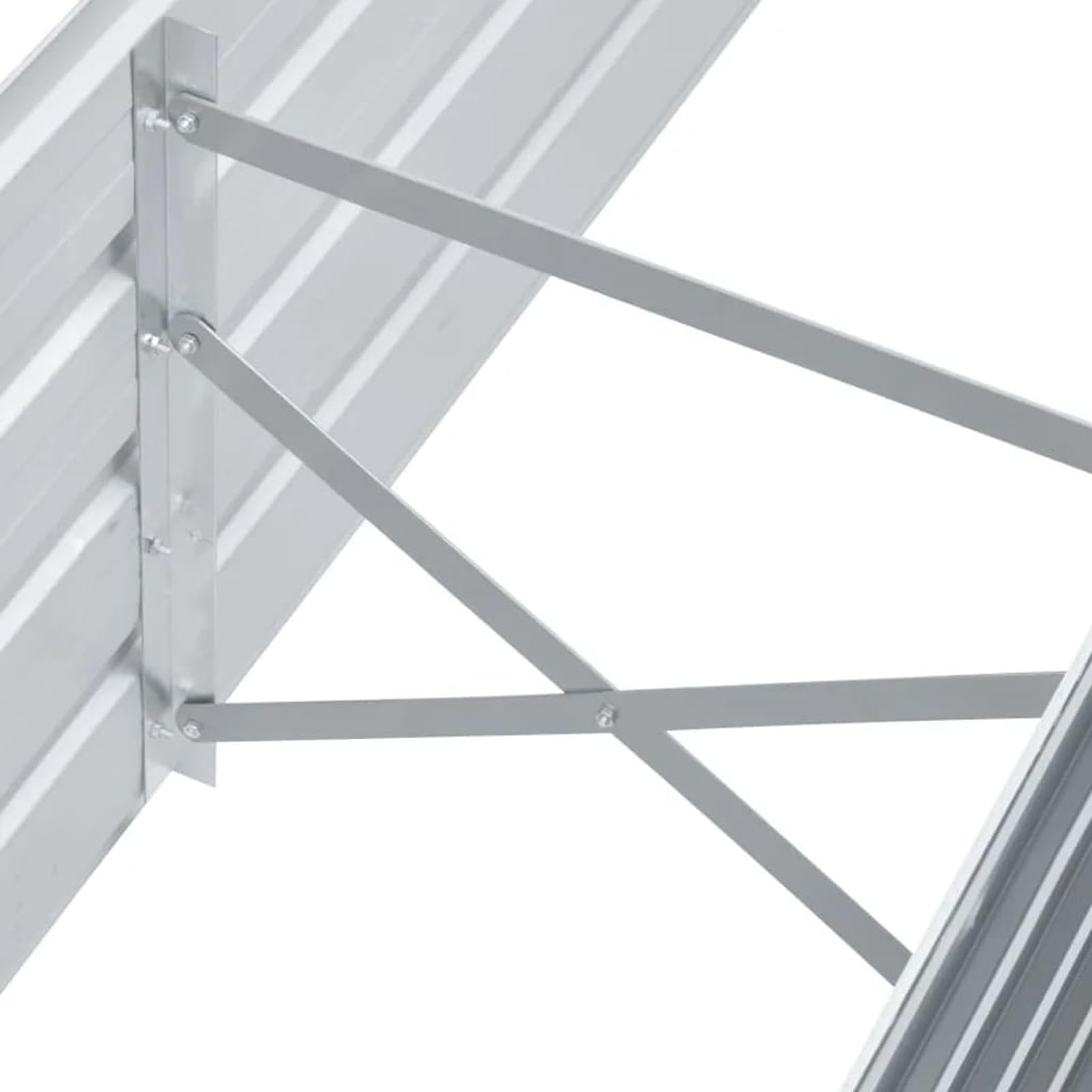 ARKEM Arriate de jardín de Acero galvanizado Gris 160x40x45 cm Jardineria Accesorios Jardinera Rectangular