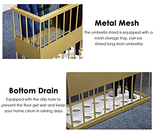 Support de stockage pour bâton de marche et parapluie d'entrée extérieure - 6