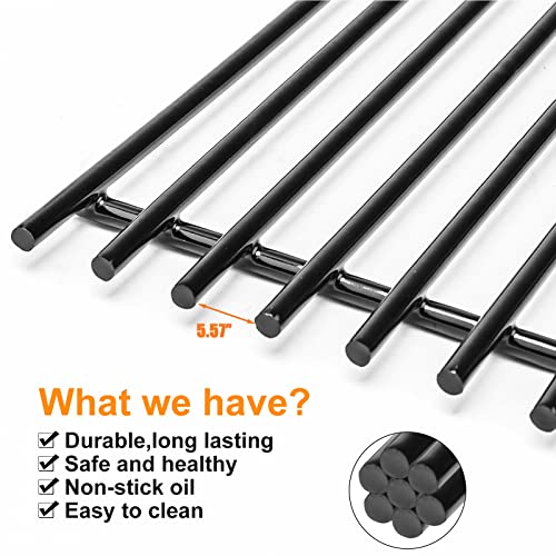 Hisencn Smoker Grill Grates For Oklahoma Joe's Longhorn Offset Grill 12201747, Smoker Grates For Charbroil 12201747, Longhorn Reverse Flow Charcoal Smoker 17202053, Porcelain Steel, 3 Packs #TOP1