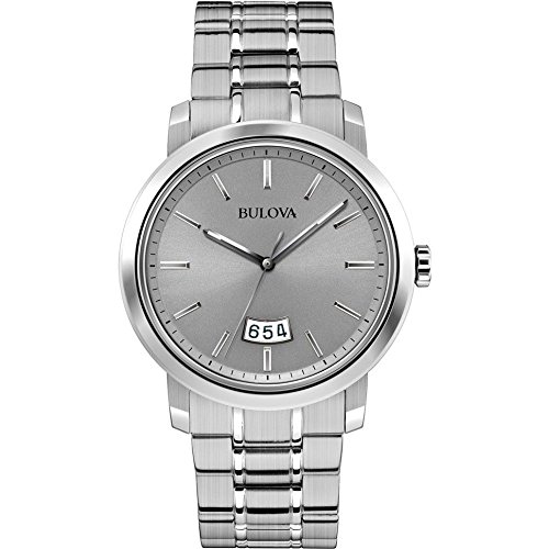 �u���[�o Bulova Men's 96B200 Analog Display Japanese Quartz White Watch �j�� �����Y �r���v �y���s�A���i�z