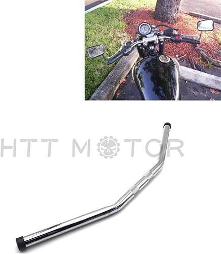 Miniatura 2 de HTTMT - Plancha universal para manillar de barra de arrastre de 1 pulgada de diámetro cromado Compatible con modelos H-D Sportster y Big