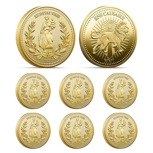 John Wick Continental Gold Coin Replica, 40mm Metal Movie Prop, Golden-Plated Souvenir Coin, Film Memorabilia, Cosplay & Collectible, John Wick Coin, Continental Coin (6PCS)