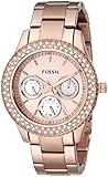 Fossil Women's ES3003 Stella Analog Display Analog Quartz Rose Gold Watch