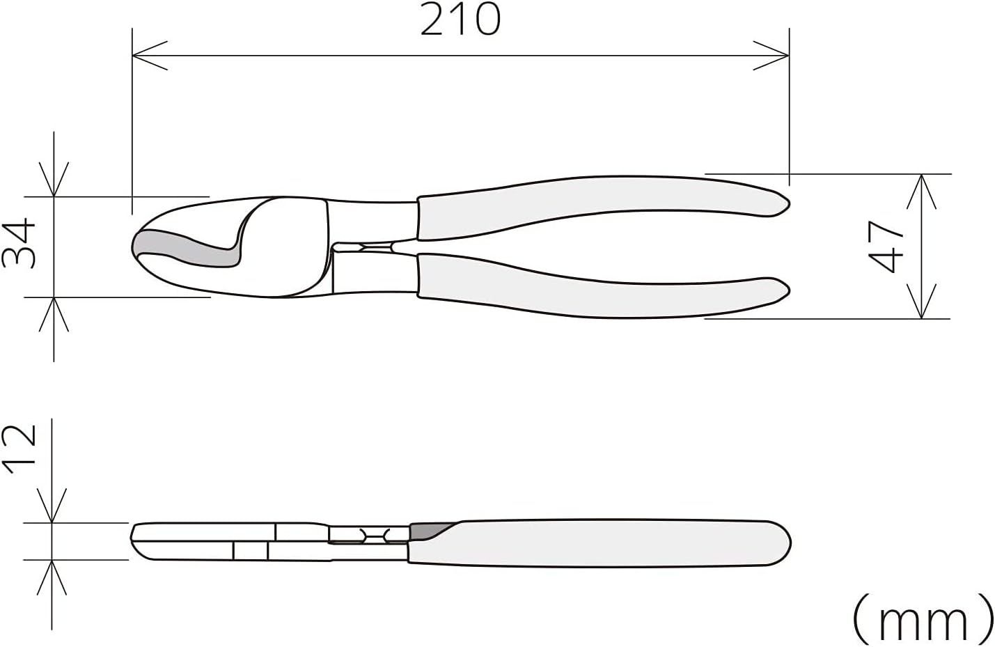 ENGINEER PK-52 Cable Cutters Heavy Duty, Curved Carbon Steel Blades for Cleaner Cuts (Made in Japan)