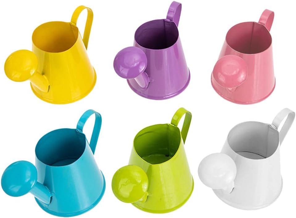Kisangel Mini Watering can for Indoor Plants 3.34 Inch Handheld Tiny Watering Pots Decorative Water can for House Plant Watering and Miniature Garden Photo Props