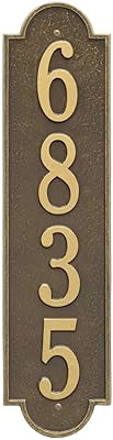 Personalized Cast Metal Address Plaque - Display Your Address With Vertical Numbers - Custom House Number Sign