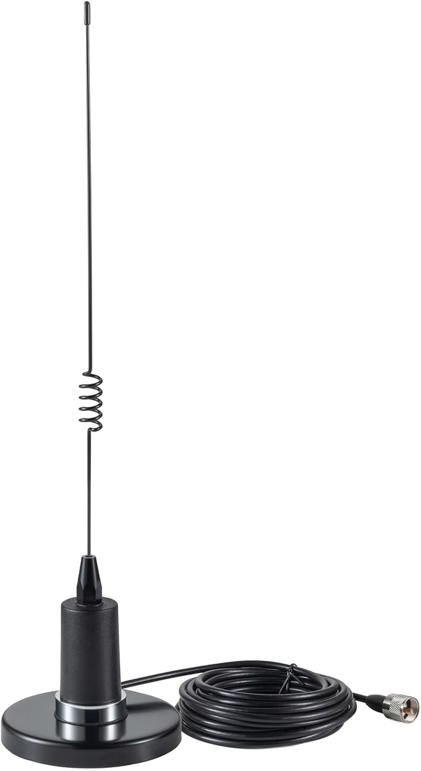 VHF Marine Radio Antenna 156-163MHz Super Strong Magnetic Base Antenna PL259 Connector with 16.5 Feet Low Loss Coaxial Cable for Boat Sailboat Yacht Marine Radio, Eifagur