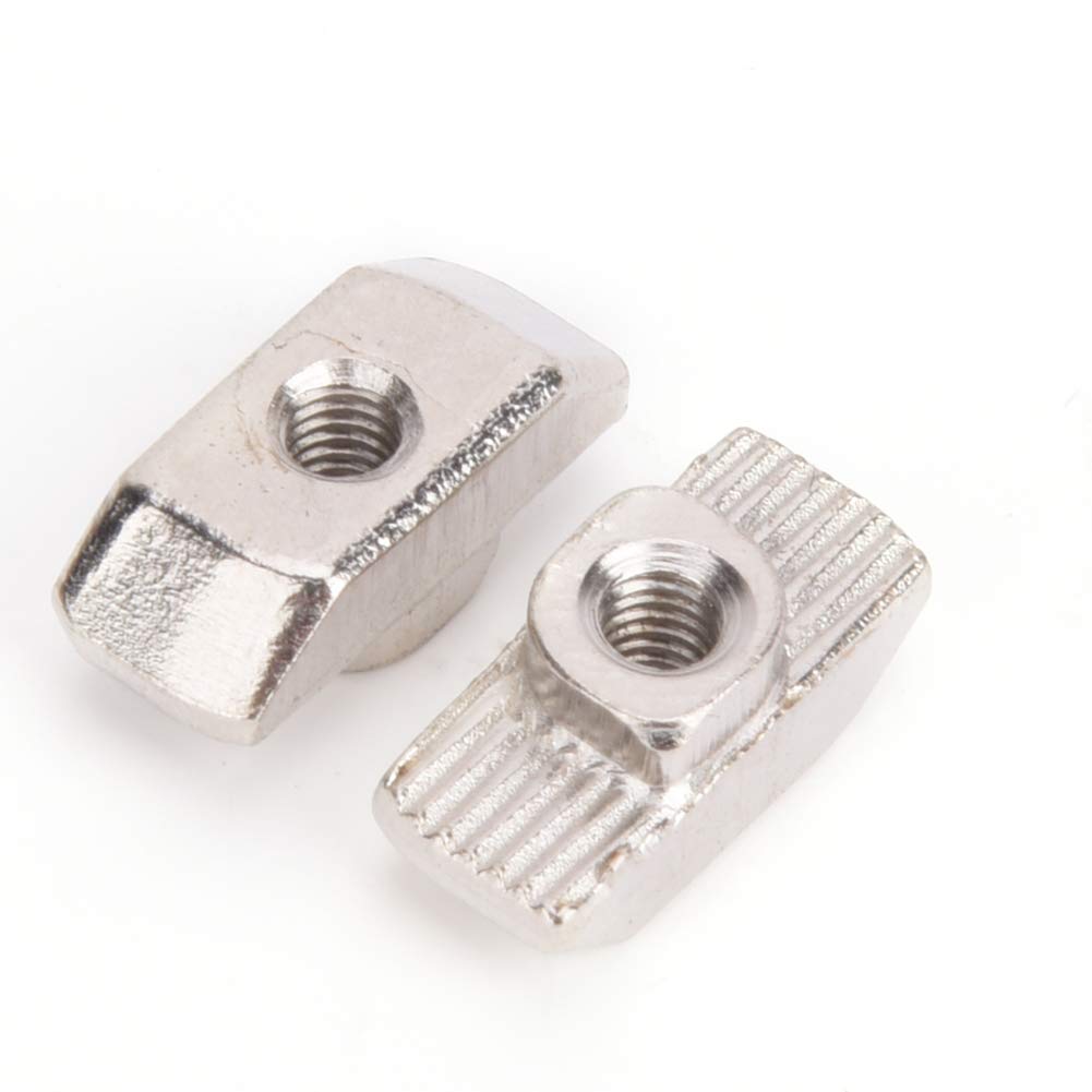 T Nuts 100Pcs Sliding T Slot Nut Hammer Head Fastener Nut Plated Carbon Steel Sliding Fasteners for Aluminium Profiles (M4)