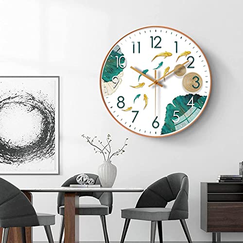 Image of Wall Clock 12 inch Silent Quartz Decorative Wall Clock Non-Ticking Classic Digital Clock Battery Operated Round Easy to Read Handheld Complete Home /Kitchen /Bedroom (409)