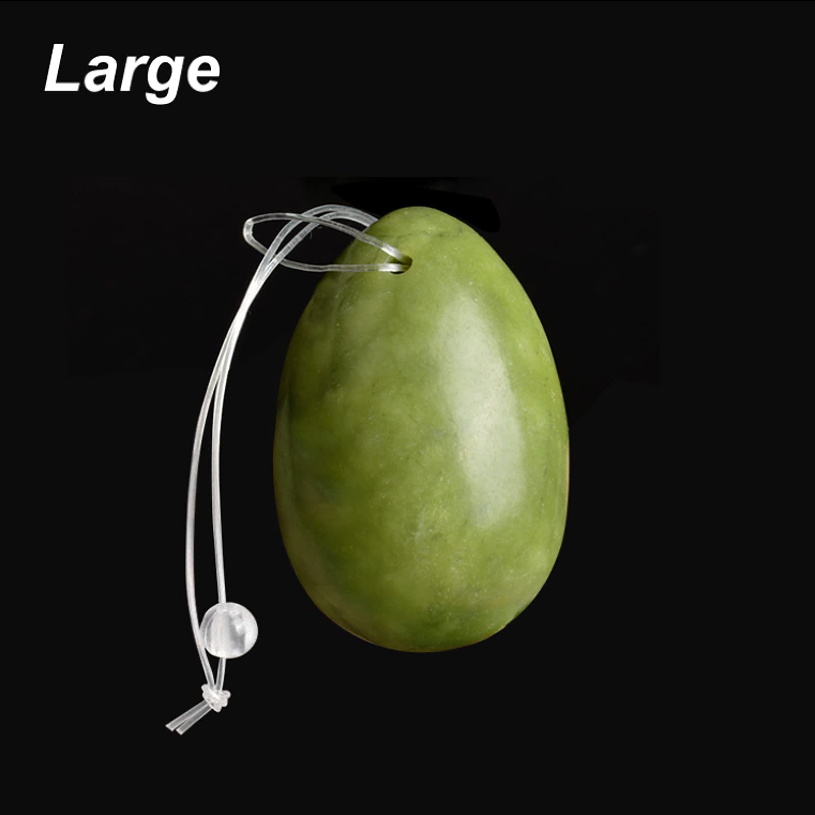 Natürliche Jade Yoni Ei Damenhygiene Pflege Kegel Ball für Frauen PC Muskelübung, gebohrt-groß