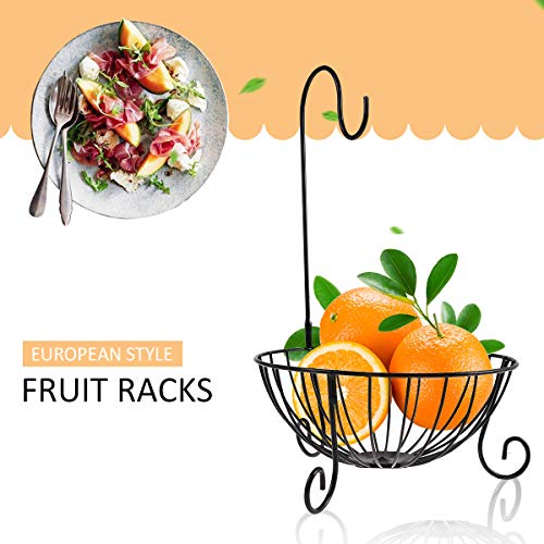 Ounona cesto di frutta con banane Ganci in metallo...