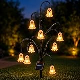 Halloween Solar Tree Stump Light, Cute Glowing Ghost Outdoor Decor, Twinkling Pathway Light, Magical Vintage Lantern, Rustic Fall Porch Decoration, Witch Hat, Black Cat, Patio