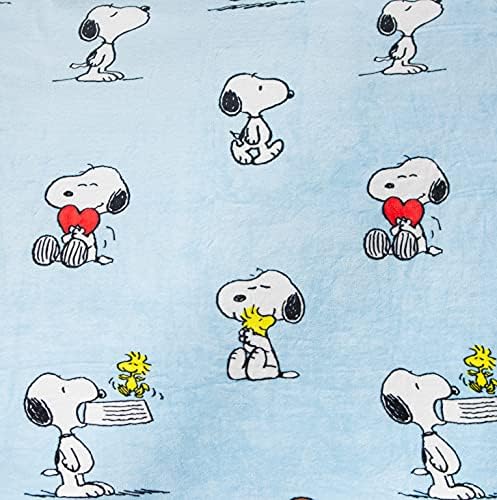 Kanguru Plaid Snoopy Blanket, Super Soft, Cozy, fluffy, Warm, Throw Fleece Blanket Microfiber for Sofa, Bedroom, Couch, Travel, Kids, colour Blue, Size 130 x 170 cm 1123