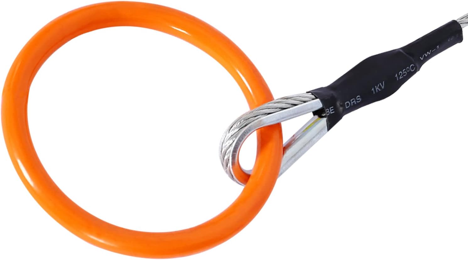 Donext 10FT Log Choker Cable with Tow Rings, Pulls Up to 2400lbs, with Tow Rings ATV Tractor, Orange