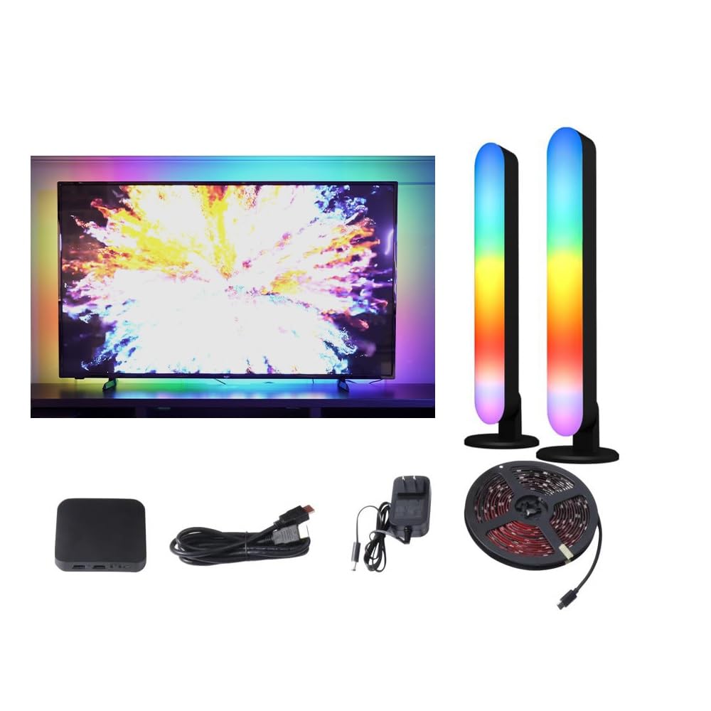 Valuelights Rgbic | Smart Dreamcolour Wi-Fi Tv Backlight, Fits 55-75 Inch Tvs, Works With Alexa & Google, App Control Music Sync Light Kit | Smart Lighting & Home Tech Improvements Essential