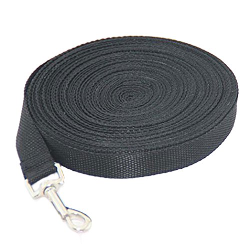 Maiitmor 耐久性 小型 中型 大型 犬用 ロングトレーニングリード ハーネス 散歩用 お出かけ リーシュ3M 4.5M 6M 10M 20M (10M, ブラック)